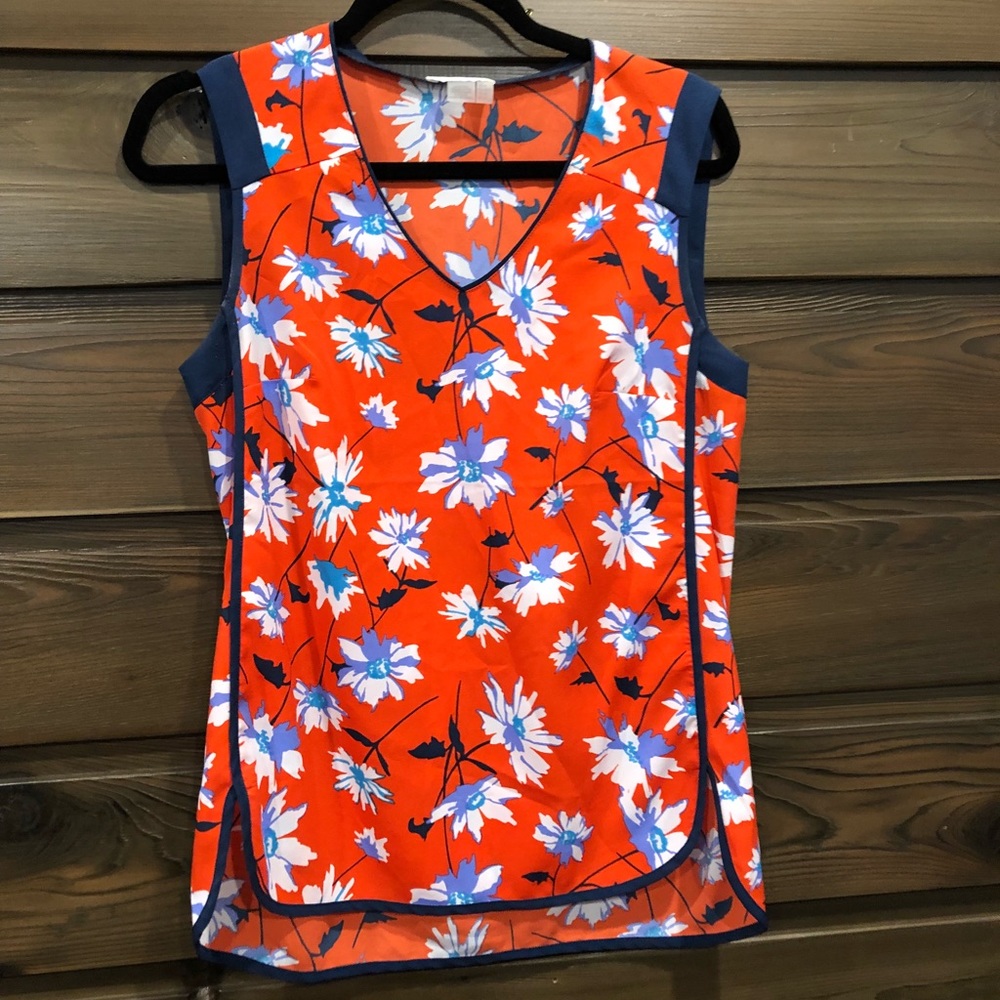 Women’s S Floral Red Tank Blouse